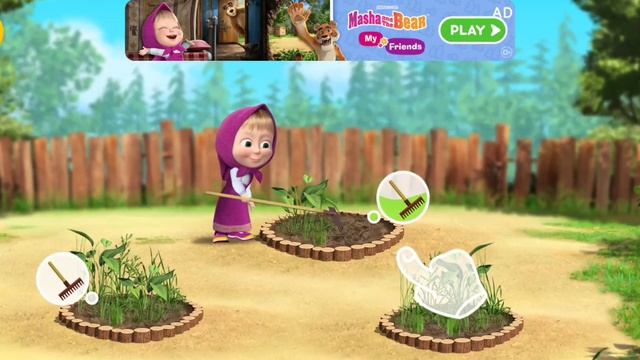 Маша и медведь. Фермерская лавка. мультфильм игра