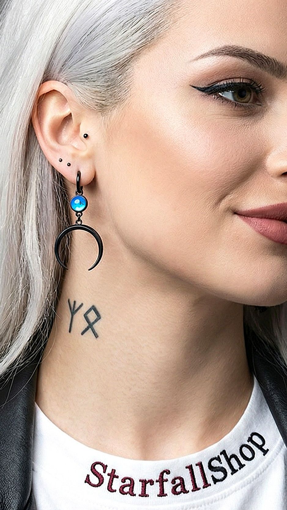 Чёрные серьги кольца 