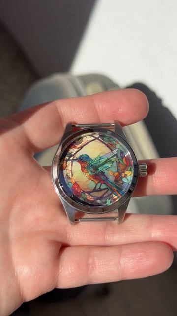 Часы Ракета-Jaquet Droz Колибри эмаль сапфир+сталь