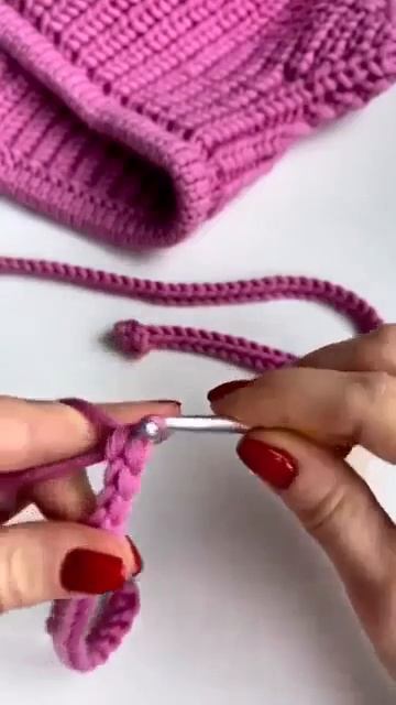 шнур крючком