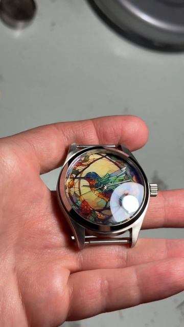 Часы Ракета-Jaquet Droz Колибри эмаль сапфир+сталь