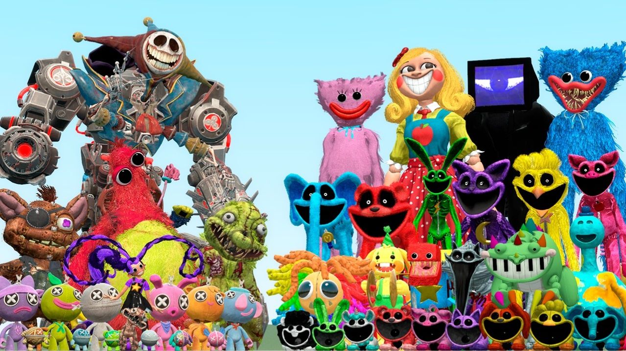 Персонажи/монстры из пятой главы Poppy Playtime против персонажей из четвёртой главы Poppy Playtime