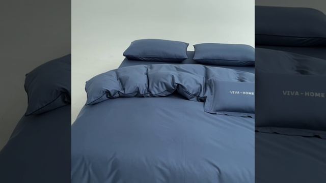 Комплект постельного белья Однотонный Сатин Элитный Морская гладь