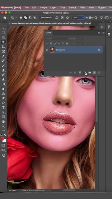 Как изменить цвет губ #ретушь