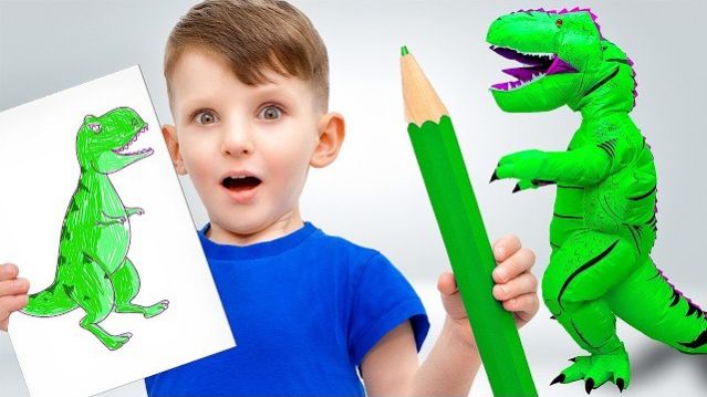 Рисунки оживают вместе с детьми! | Весёлые игры и воображение