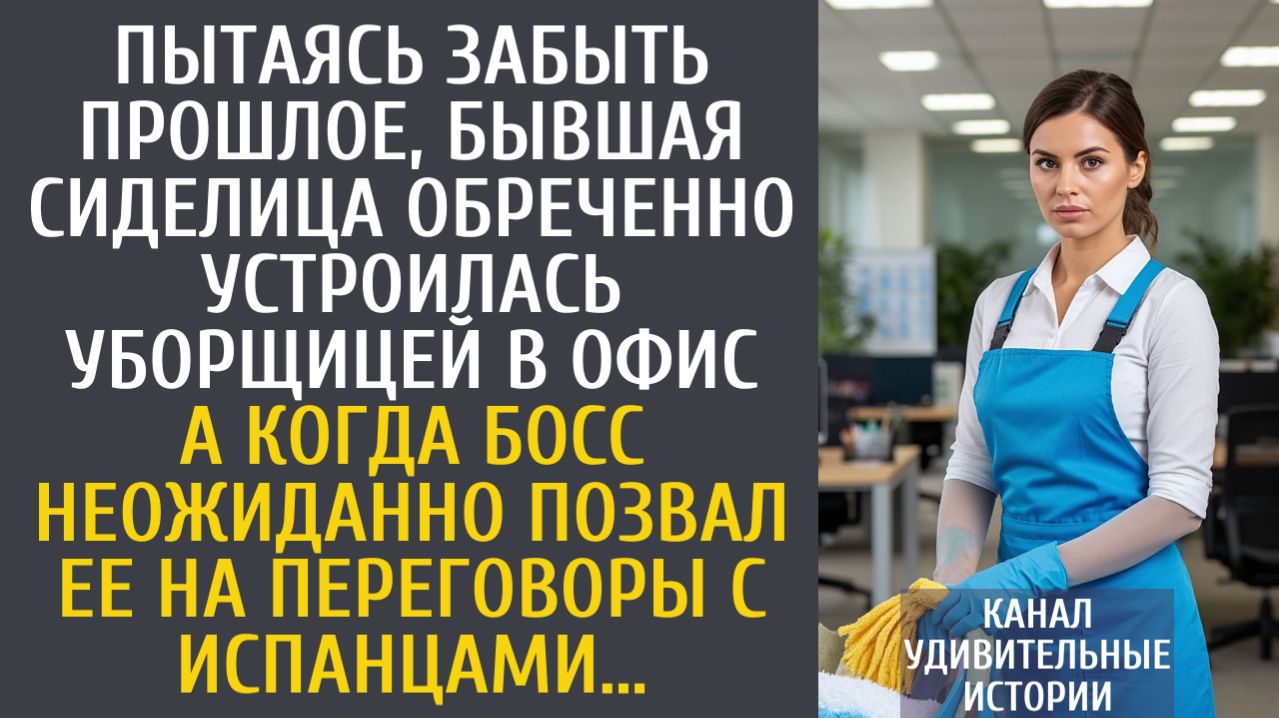 Истории из жизни Пытаясь забыть прошлое, бывшая сиделица устроилась уборщицей в офис… А попав на…