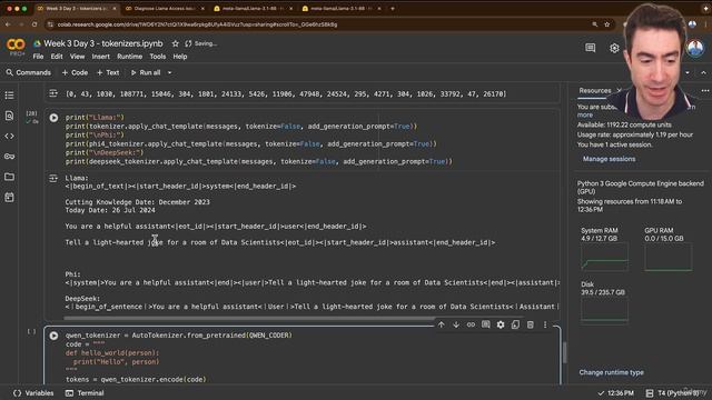 74. Day 3 - Comparing Tokenizers - Phi-4, DeepSeek, and QWENCoder in Action