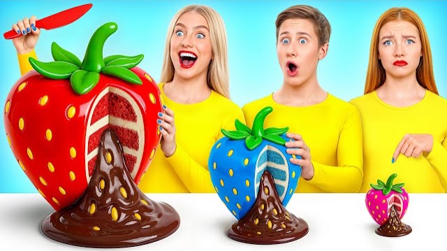 Испытание на большой, средней и маленькой тарелке | Сумасшедшие кулинарные рецепты