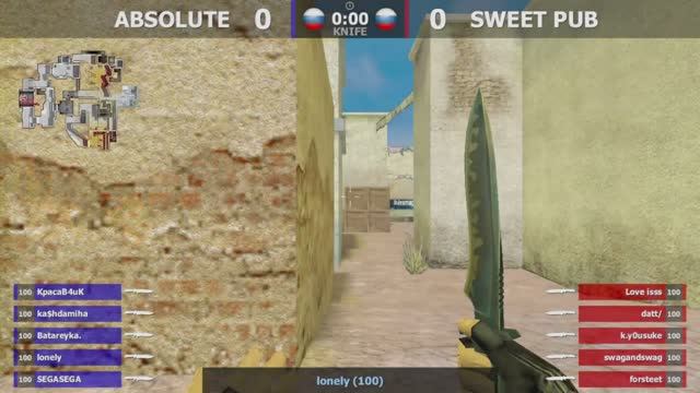 SWEET PUB -vs- ABSOLUTE | 1 карта | Шоу-Матч | @kn1feTV