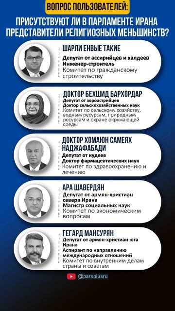 Присутствуют ли в парламенте Ирана представители религиозных меньшинств?