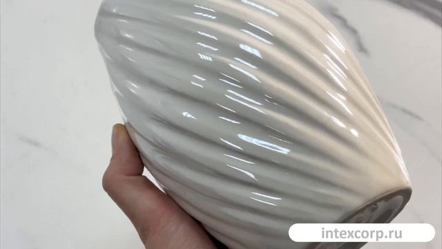 Декоративная ваза ЭЙМЕРИ, керамика, белая, 16 см, ALX619150