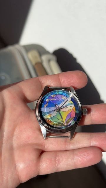 Часы Ракета-Jaquet Droz Стрекоза (эмаль+сапфир)