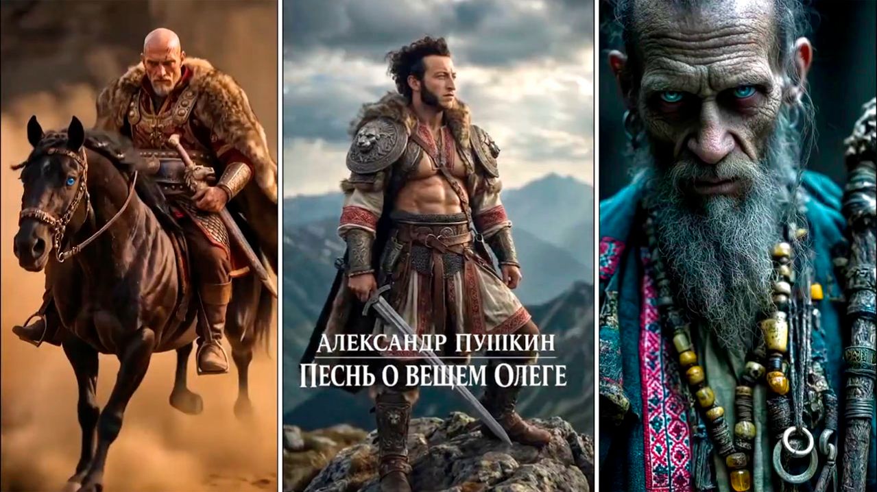 Пушкин - Песнь о Вещем Олеге (нейроклип)