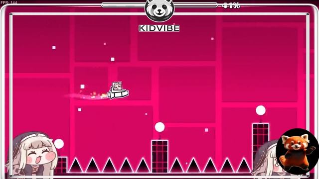 АНИМЕ В ГЕОМЕТРИ ДЭШ! АНИМЕ - ДЕВОЧКА КУБ ПРОХОДИТ СЛОЖУНЮ ТРАССУ В GEOMETRY DASH!