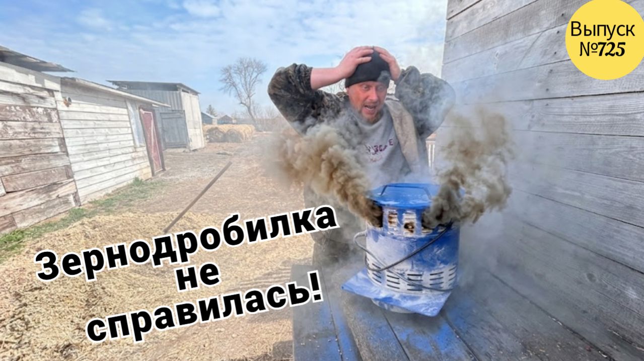 Зернодробилка Фермер опять сломалась. Спешим в магазин за новой! Жизнь в Омской деревне.