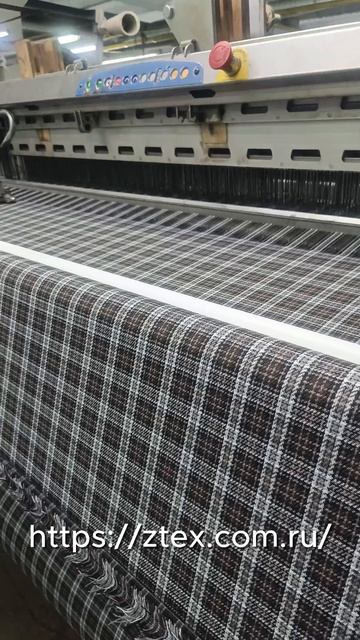 Производство ткани Шотландка для домашней обуви