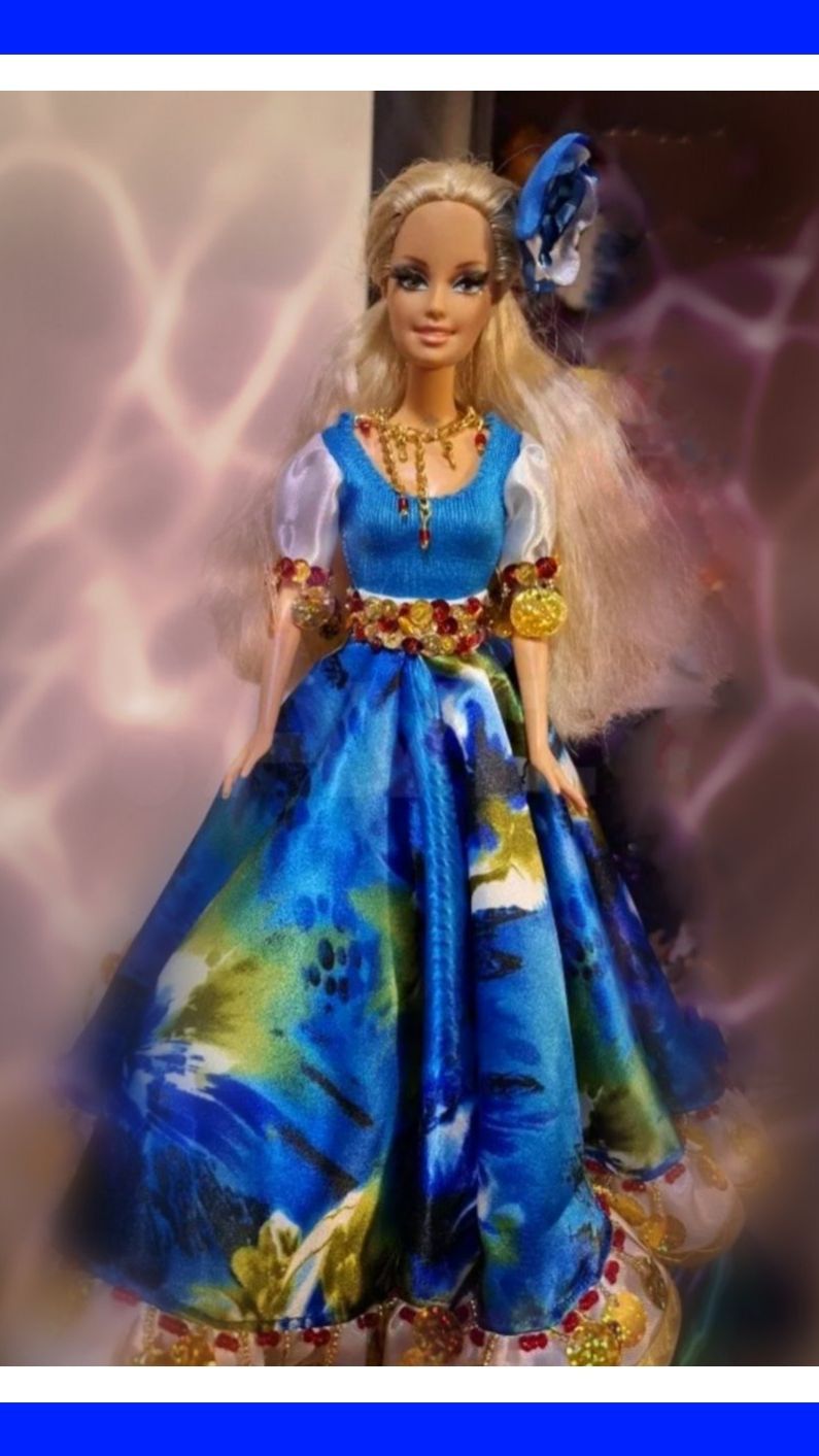 СИНЕЕ СИНЕЕ НЕБО цыганский костюм для Барби от Тани Морозовой