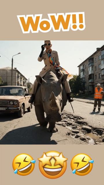 Дороги в стране такое г@vно, что лучше ездить на носорогах, б  ть!   #shortvideo  #shorts