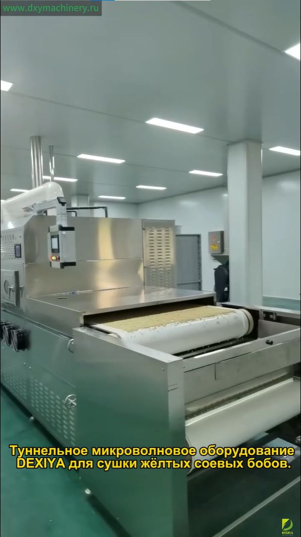 Туннельная СВЧ установка для сушки бобов#свч #соя #фасоль #сельское хозяйство #машина