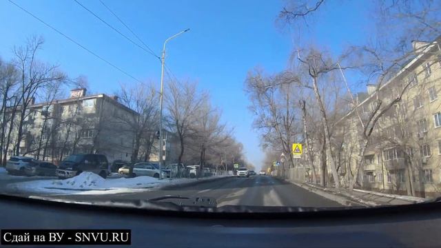 Артём. ул Лазо 20 км. Разворот вне перекрестка. Экзаменационные маршруты ГАИ г. Артём