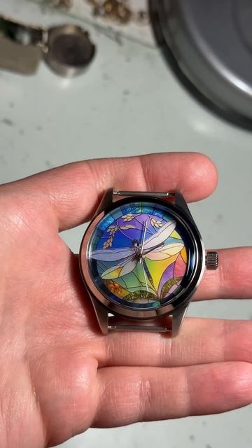 Часы Ракета-Jaquet Droz Стрекоза (эмаль+сапфир)