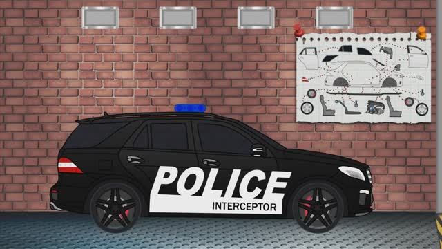 Мультики про машинки.  Полицейская машина.  Видео для детей   Полицейская погоня