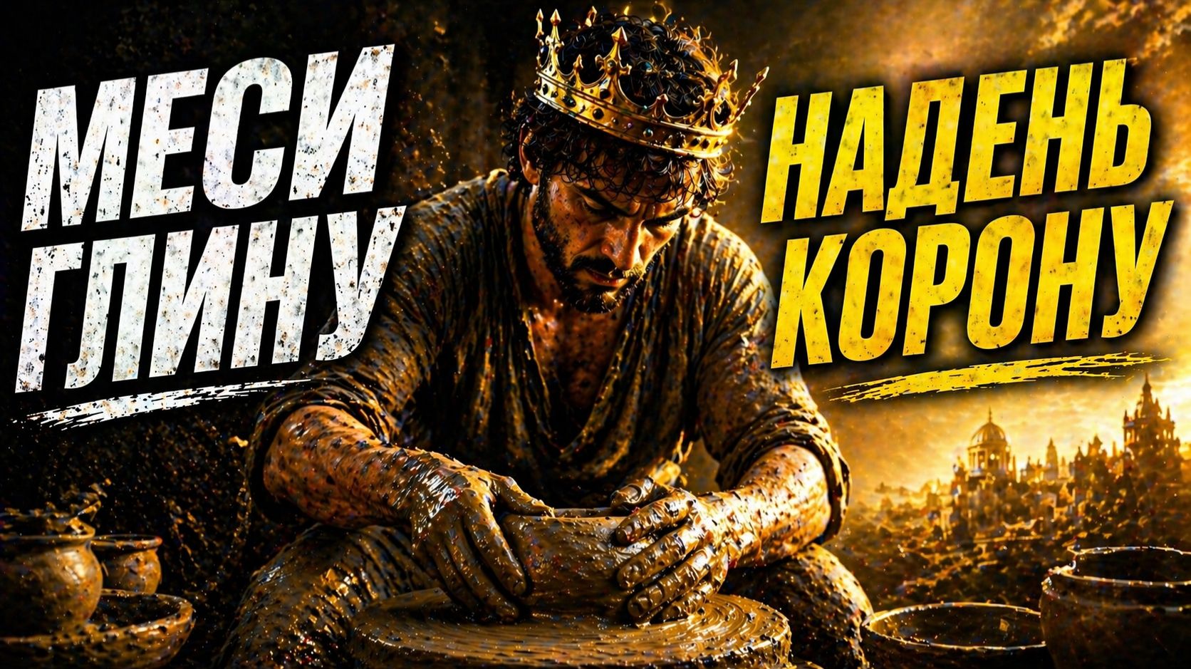 Меси глину. Надень корону.