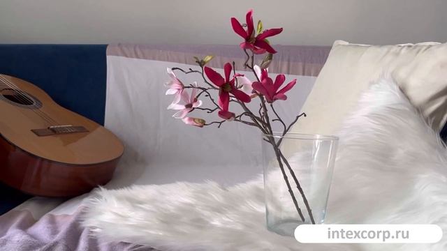 Веточки МАГНОЛИИ, розовые, 45 см   1009101, 1026665.