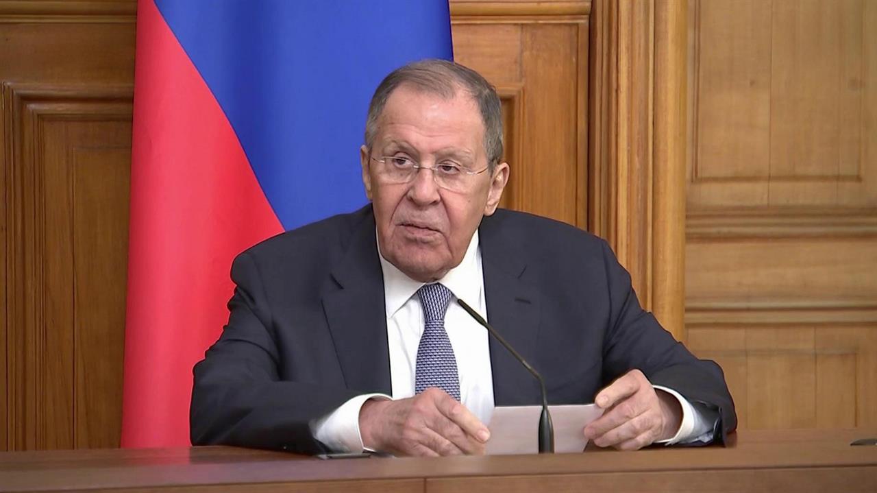 Министр иностранных дел РФ Сергей Лавров встретился с делегацией правительства национального един...