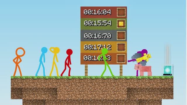 Паркур - Анимация против Майнкрафта 😜😝