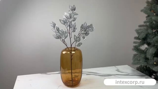 Декоративная ваза ТИББИ, стекло, оранжевый, 30 см, 1155169