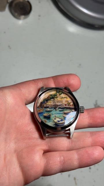 Часы Ракета-Patek Philippe эмаль (сапфир+сталь)