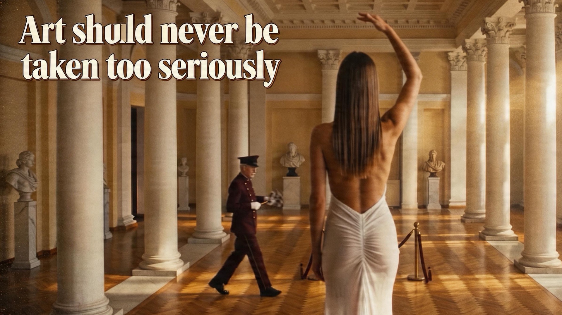 Art should never be taken too seriously