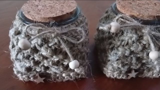 Плетёные баночки.