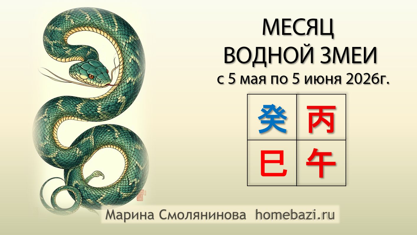 Прогноз на май 2026 года, период Водной Змеи 癸巳 с 5 мая по 5 июня
