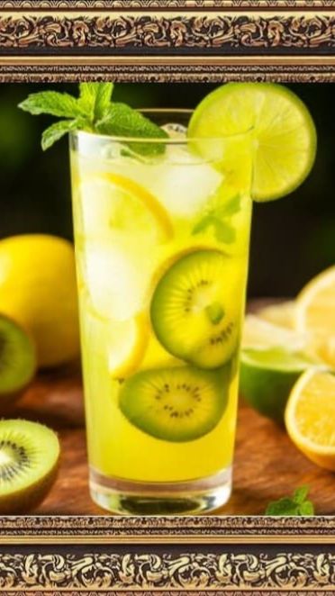 Лимонад с киви и лимоном