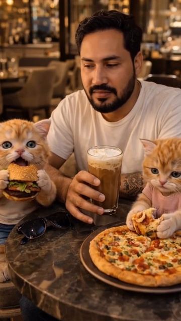 Котята развлекаются #Котики️ #нейромульт #Мурр #котик #Огогого #Коты #Мама #Мултикадр #Зароботок #мя