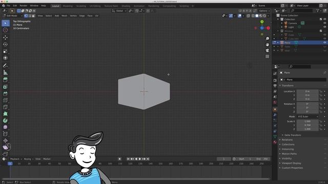 Blender Grease Pencil Beginner Tutorial - 2D & 3D Toon Shaded Scene - Part 1 - Kevandram (1080p)