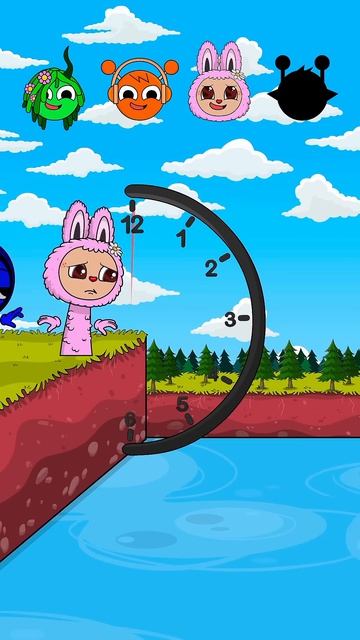 Who’s Less Afraid of Falling 🤔 #animation #shorts