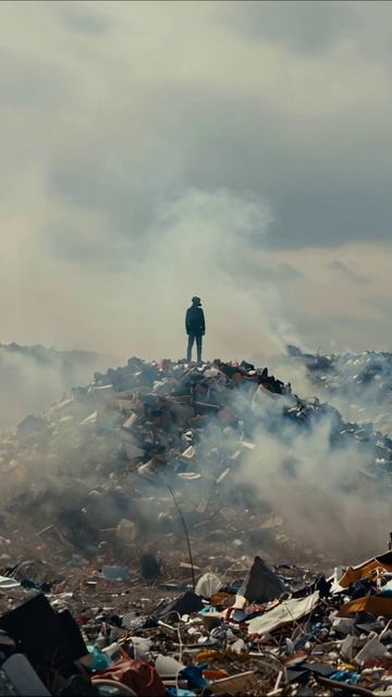 Печальное будущее: мир среди мусора #экология #разрушение #печаль