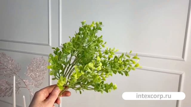 Букет из искусственных веток ЭВКАЛИПТ ЦИНЕРЕЯ, пластик, 32 см, 1108764.