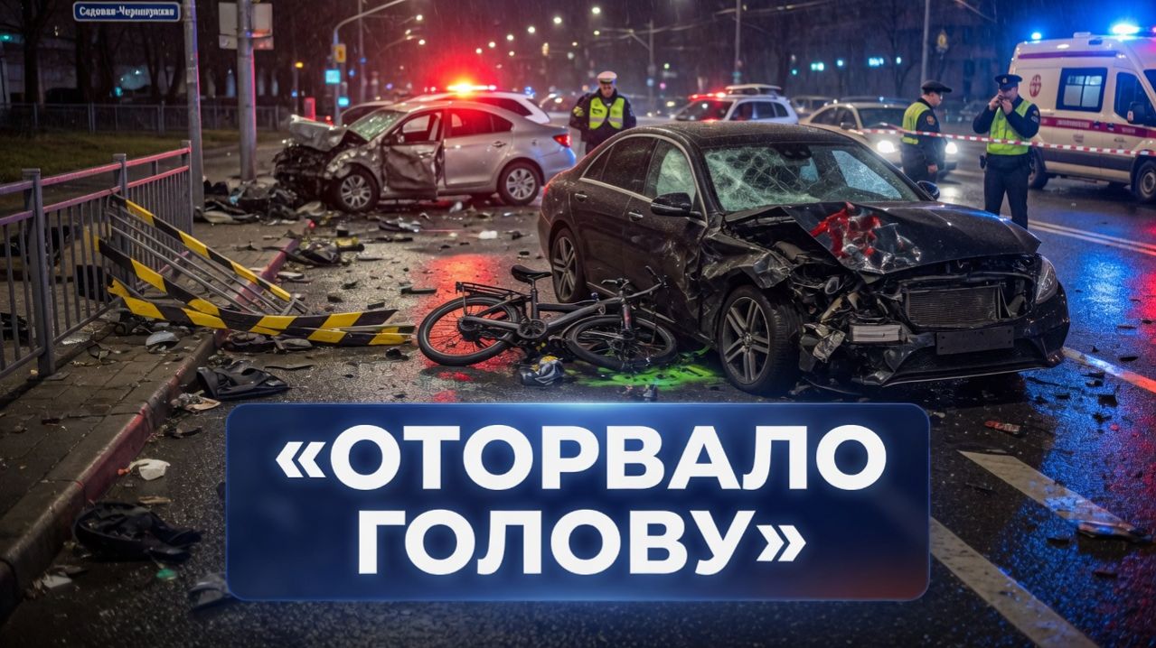 В Москве нетрезвая девушка на Mercedes оторвала голову велосипедисту