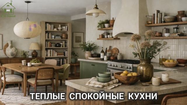 Теплые спокойные кухни фото идеи для вдохновения (13)