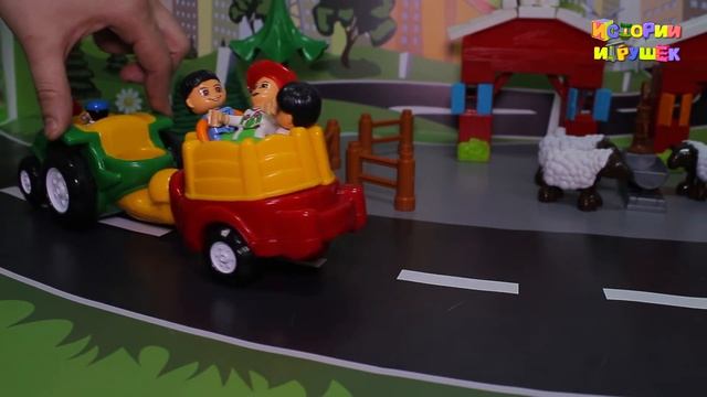 Видео для детей - Мультики для детей с игрушками - Прогулка по ферме. Развивающие видео для самых ма