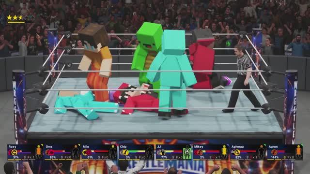 ЭПИЧЕСКИЙ ПОЕДИНОК, СРАЗУ ВОСЕМЬ БОЙЦОВ НА РИНГЕ ИЗ МАЙНКРАФТА