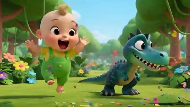 Динозавр и веселые песенки про животных. Мультфильм для детей 2026