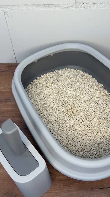 Совок на подставке для кошачьего лотка RICH BREED серый