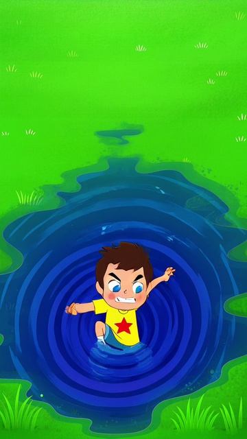 ОН ПРЫГНУЛ В ЛУЖУ… И ИСЧЕЗ 😱💧