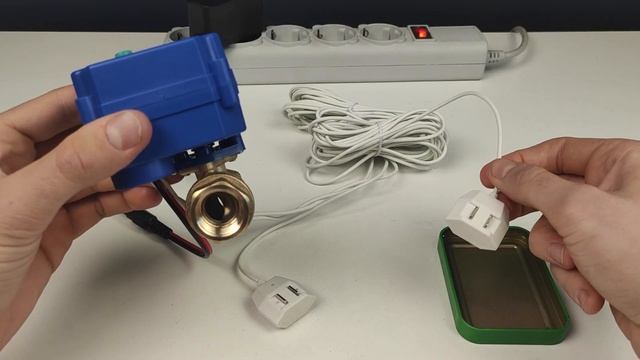 Шаровый кран Ps-Link QT07-S2-DN15 на 1_2'' проводные датчики воды