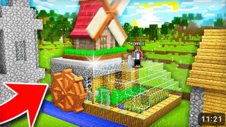 Я переехал жить в дом фермера на огород в Майнкрафт |КОМПОТ В МАЙНКРАФТ |